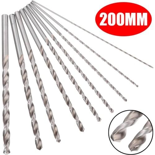 1Piece Twist Drill Bit 3-10mm HSS Twist Drill Bit Steel Drill Bit Replacement 200mm For Drilling Wood Electric Drills
