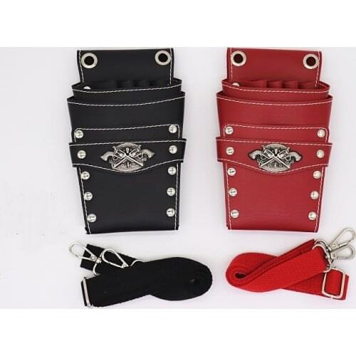 Hairdresser Barber Hair Scissor Bag Salon Hairdressing Holster Pouch Case PU Leather Professional Scissors Case Hairdresser Bag