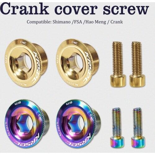 Bike Crank Cover Screw Cap M18/M20 MTB Crankset Crank Cover Aluminum BMX Road Bike Arm Bolt Bicycle Accessories Bike Parts