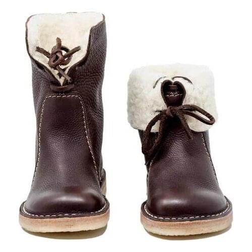 Mudibear Boots For Women 2020 Winter Comfortable Flat Martin Boots All-match Shoes Footwear Warm Stylish Non-slip Casual 35-43