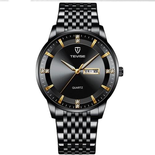 2021 Trend Man Double Calendar Fashion Stainless Steel Strap Waterproof Noctilucent MenS Watches