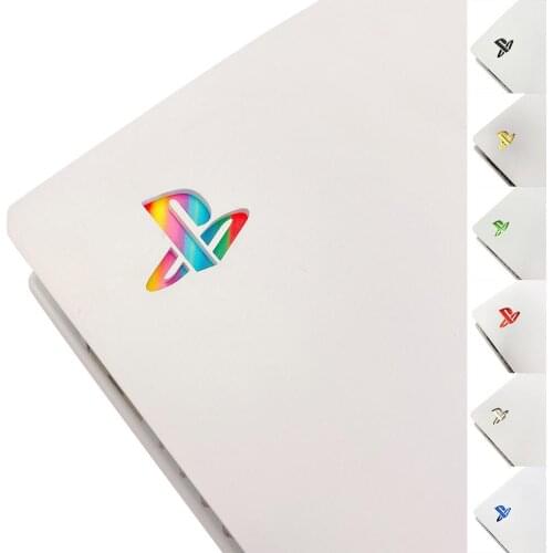 5Pcs For PS5 DIY Electroplated Colorful Logo Skin Sticker Decal Universal Custom Logo For PlayStation 5 Console Controller Shell