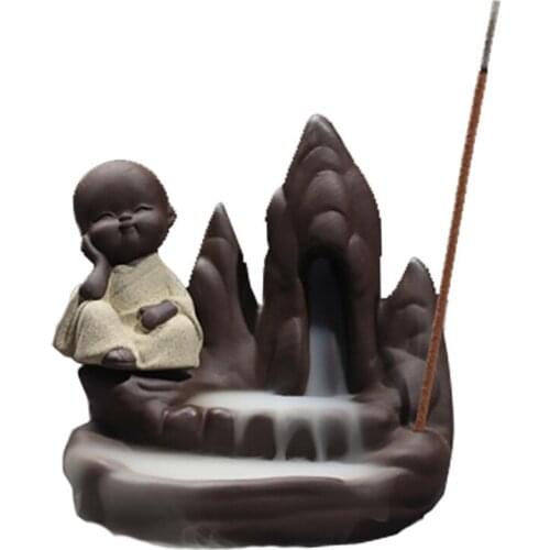 1Pc Creative Backflow Stick Incense Burner Aromatherapy Smoke Aroma Censer Buddhist Temple Incense Stick Fragrance Holder Crafts