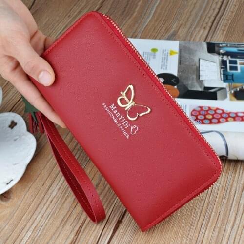 Fashion Long womens Purse PU Leather Cards Holders Ladies Wallet Casual Soft womens Purse