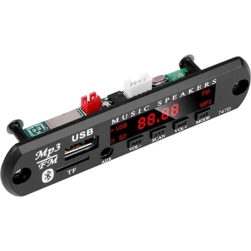 Kebidu 6V 9V 12V MP3 Decoder Board Remote Module AUX 3.5 mm TF FM Radio Audio MP3 Player USB For Car Remote Music Speaker