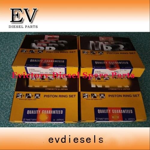 Piston ring set For Isuzu 4BD1 4BD1T main crankshaft beairng+con rod bearing