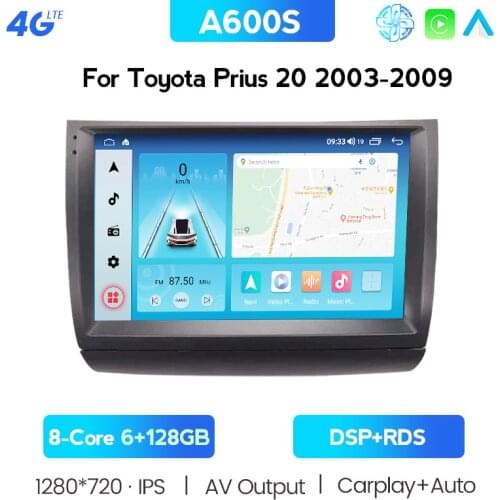 NAVITREE For Toyota Prius 20 2003-2009 Android 10.0 8-core 6G RAM +128G ROM Gps Navigation Car Multimedia Player Radio CARPLAY