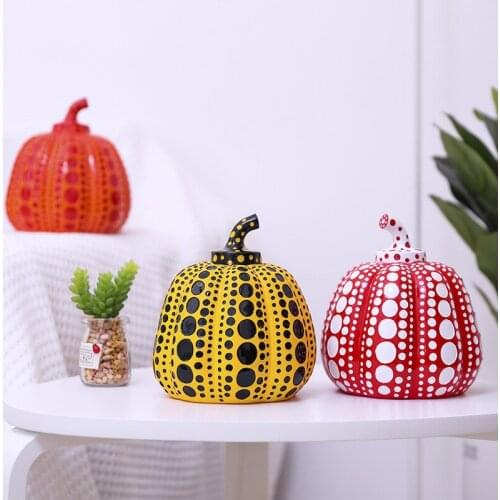 Home entrance living room wave dot art pumpkin ornaments resin crafts