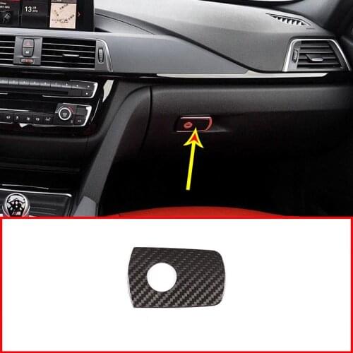 Real Carbon Fiber Passenger Storage Box Decoration Trim For BMW F80 F82 F83 M3 M4 2014-2018 Accessories