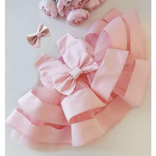 Baby Girls Dresses For 1 2 Year Birthday Party Backless Elegant Christening Gown Newborn Baptism Clothes Wedding Formal Dress