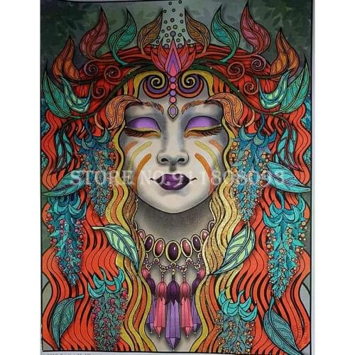 Full Drill Diamond Painting Indian Girls DIY Diamond Embroidery Cross Stitch Kits Rhinestones Mosaic Craft Handwork Home Decor