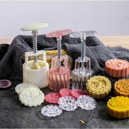 Hand Pressure Three-dimensional Cantonese Snowy Moon Cake Mold Mung Bean Cake Mold Baking Mold 50g75g100g