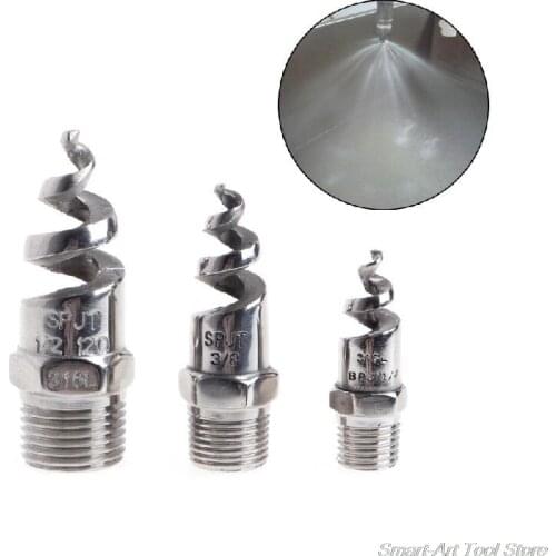 1/4" 1/2" Stainless Steel Spiral Cone Atomization Nozzle Spray Sprinkler Heads F17 21 Dropshipping
