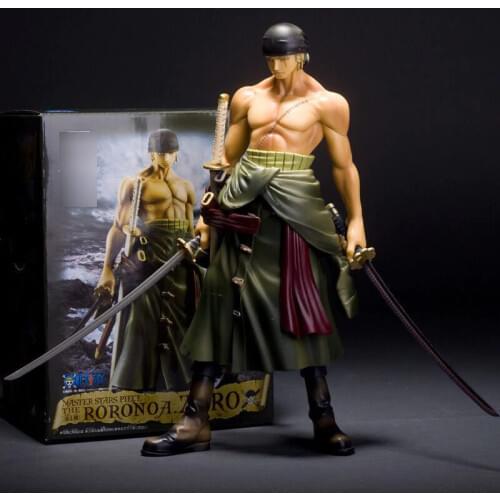 Anime One Piece Ronoa Zoro Ghost Three-knife Ghost Cut Ver. Sauron PVC Action Collection Figure Model Gift Luffy 25cm