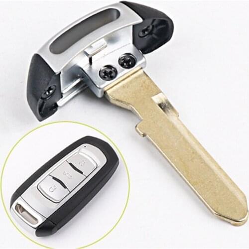 DAKATU Car Smart Remote Key Keyless Blank Blade Uncut Key Case Insert Replacement for Emgrand GC9 Vision Emergency key blade