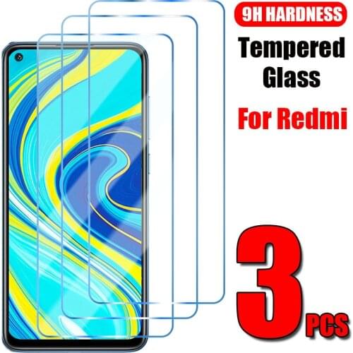 3PCS Protective Glass For Xiaomi Redmi Note 10 9 8 7 6 5 Pro 8T 10 9 Pro Max Screen Glass For Redmi Note 10 9 8 7 9S 10S 10 5G