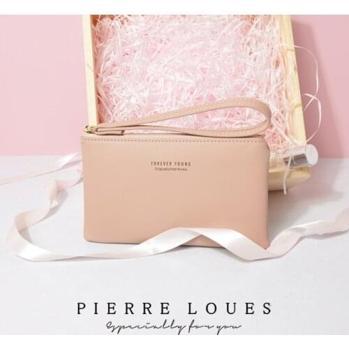 Ladies Clutch Simple Ladies Wallet Pure Color Large-capacity Coin Purse Zipper Wallet