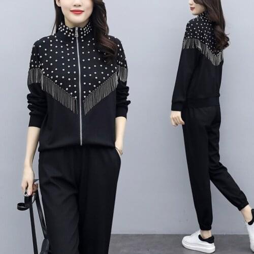 Plus Size Womens Spring Dress Fried Street Age-Reducing Fashion Suit 2021 New Fat Sister Western Style Thin Two-Piece Suit