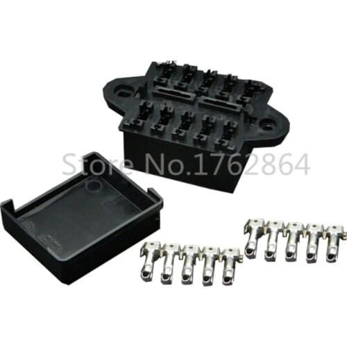 10 Way Auto fuse box assembly With terminals Dustproof fuse box fuse box mounting fuse box