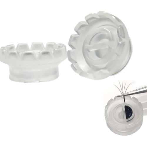 10 Packs 100pcs/pack Eyelash Grafting Eyelash Blossom Cup Sun Flowering Glue Cup Tattoo Pigment Ink Cap Container Holder