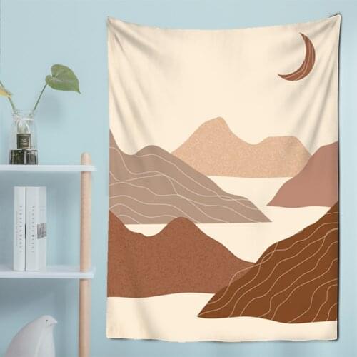 2021 New The Rocky Mountains Tapestry Wall Hanging Bohemian Beach Mat Polyester Home Bedroom Art Carpet map Wall Tapestries