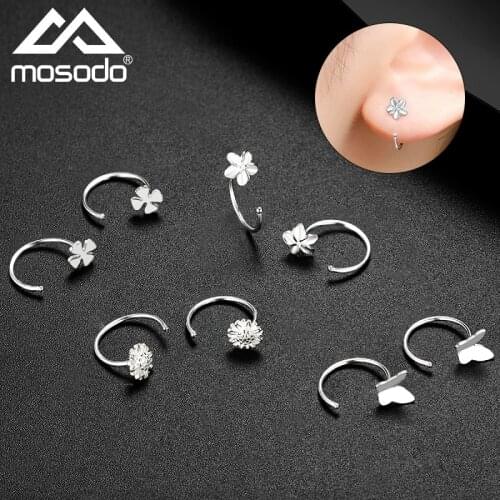 2021 Earrings Simple Mini Earrings Lovely Simple Flower Star Moon Earrings Small Design Earrings Women Round Earrings