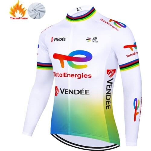2021 Total direct jersey bike Winter Thermal Fleece cycling clothing bike clothes long sleeve bicycle shirt tenue velo homme