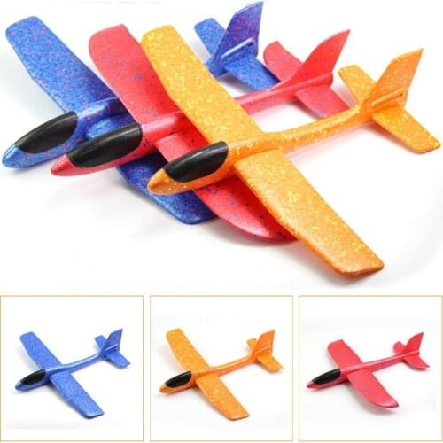 36cm DIY flying plane Hand Throw Flying Glider airplanes Toys For Children Foam Aeroplane Model Party Outdoor Fillers Glider