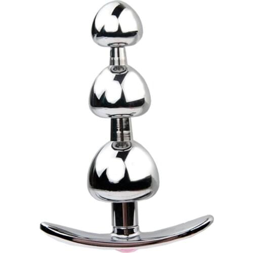 Three Mushroom Anal Plug Couple Female Sex Toys Prostate Massage Metal Butt Plug Big Anal Ball Expander Anal Toys