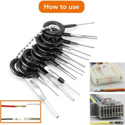 Automotive Plug Car Terminal Remove Tool Set Key Car Electrical Wire Crimp Connector Pin Extractor Kit Accessories Steel