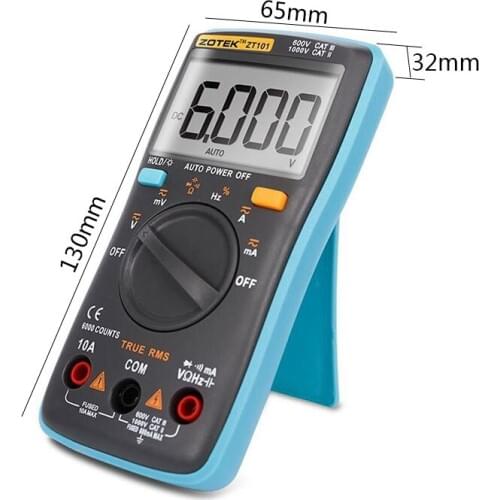 Digital Multimeter ZT101 Multifunction AC/DC Voltage Current Resistance Capacitance Tester