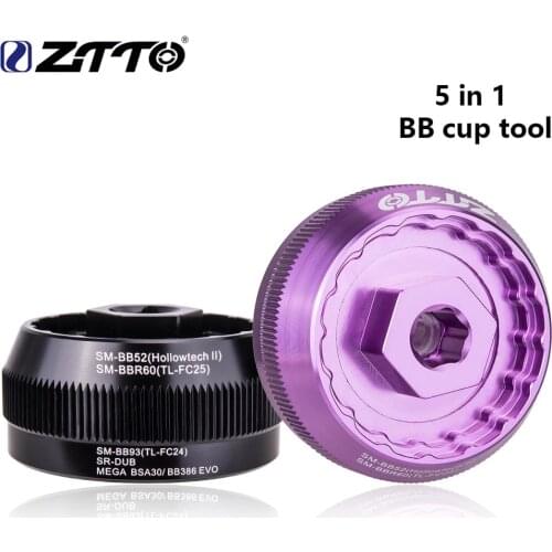 ZTTO 5 in 1 Bicycle Remover Bottom Bracket Tool TL fc24 25 DUB BBR60 BB52 93 Mega evo BSA30 386 Bike Installation Repair Wrench