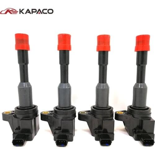 4pcs 30521-PWA-003 30521PWA003 Ignition Coil System Parts For Honda Civic 7 8 VII VIII JAZZ FIT 1.2 1.3 1.4
