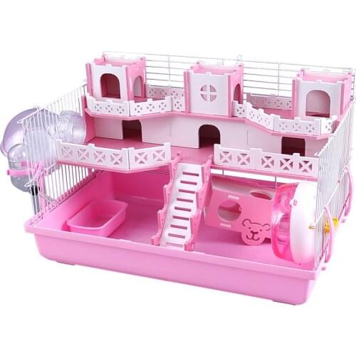 Hamster cage double-deck luxury villa Castle 47 foundation nest pet Golden Bear super large