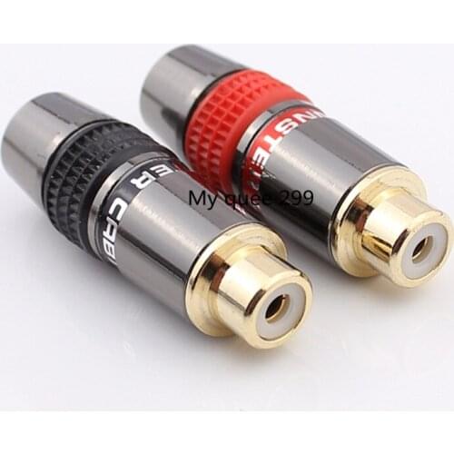 The king of the snake is a gold-plated lotus mother plug with a plug of RCA female plug audio connector, lotus plug AV video hea