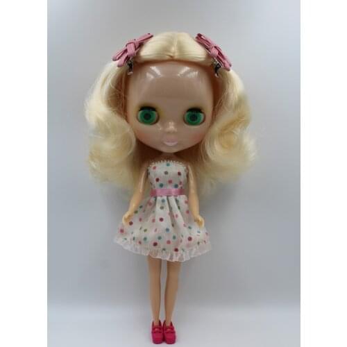 Free Shipping Transparent RBL-347T DIY Nude Blyth doll birthday gift for girl 4 colour big eyes with beautiful Hair cute toy