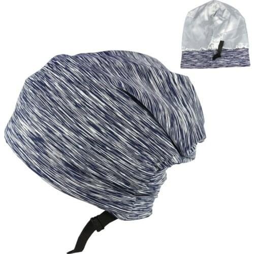 Modal Elastic Cotton Cover Cap Lined With Satin Double Layer Nightcap, Headscarf Cap, Chemotherapy Cap