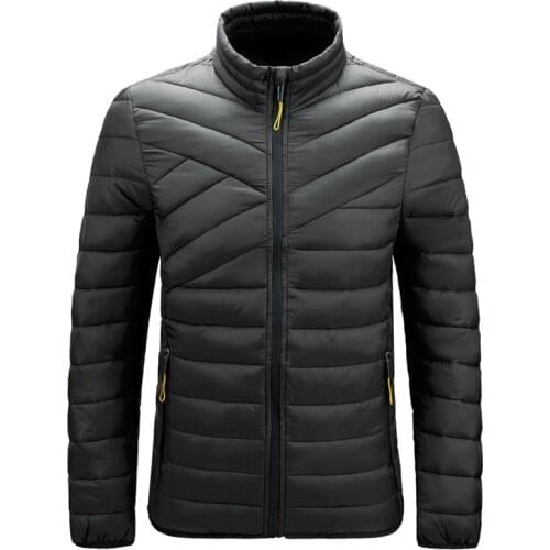 Men Casual Quilted Coats Winter Warm Fashion Light Women Clothes Baggy Big Size Zipper Jackets