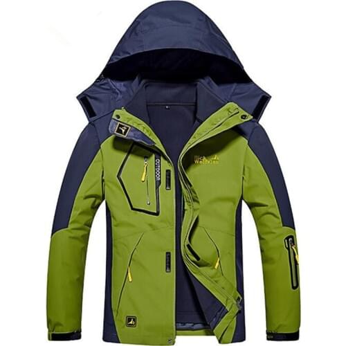 Mens Outdoor Waterproof Windproof Jackets Camping Climbing Thicken 2 In 1 Autumn Winter Hiking Male Trekking Skiing Warm Coats