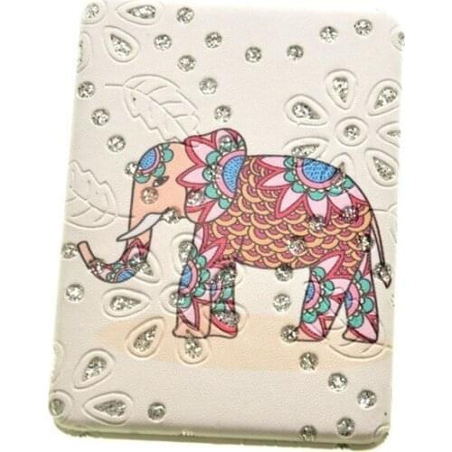 Small Hand mirror On Leather Cute Picture Themed Cover mirror зеркало espejo miroir decorative objects