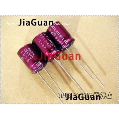 20PCS NEW ELNA SILMIC CE-BP (RBS) 3.9uF/50V 8X11.5MM 3.9uf 50v Red robe audio electrolytic capacitor BP 50V3.9UF Non-polar