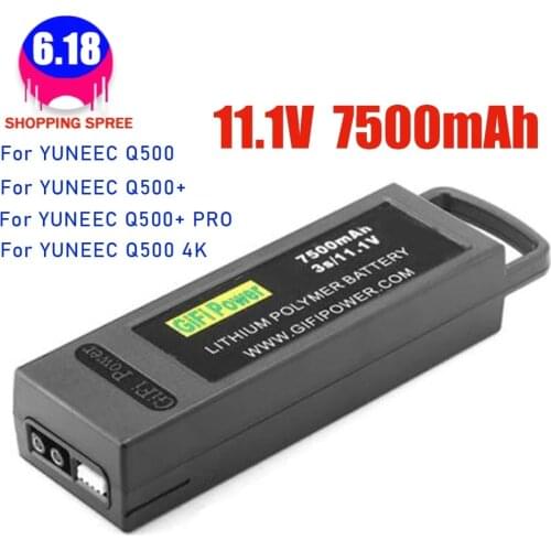 New Upgrade 7500mAh 3S 11.1V LiPo Battery For Yuneec Q500 Q500+ 4K PRO For Typhoon RC Drone quadcopter Lithium polymer