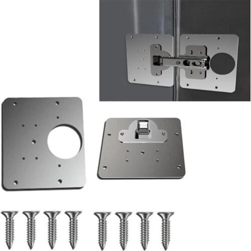 Kitchen Cupboard Hinges w/ Stainless Steel Screws Solid Hinge Hinge Repair Plate for Cabinet Furniture Drawer Window