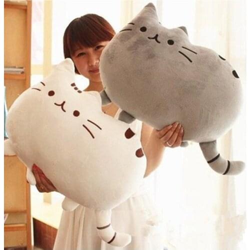 40*30cm Kawaii Cat Pillow toys for children Plush Animal Doll toys Big Cushion Cover Peluche Gift