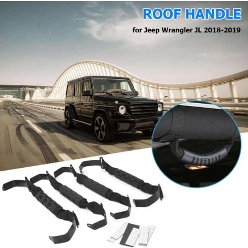Durable Sport Bar Grab Handles 4pcs/set Classic Delicate Front and Rear Sport Bar Grab Handles for Jeep Wrangler JL 2018 2019