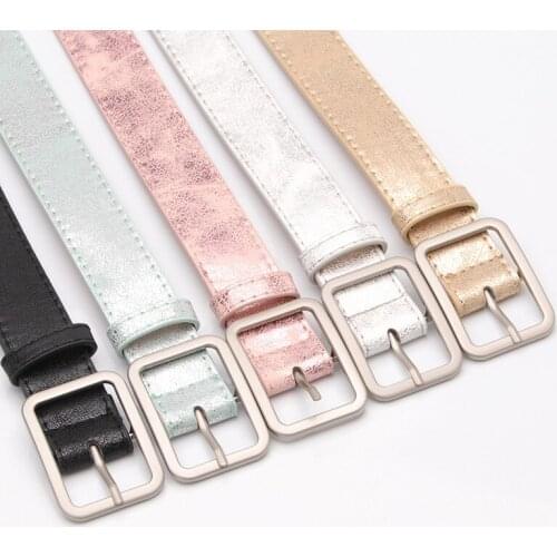 New Fashion Women‘s Belt PU Leather Metal Pin Buckle Strap Belts For Women Spring Summer Vintage Female Waistband For Jeans