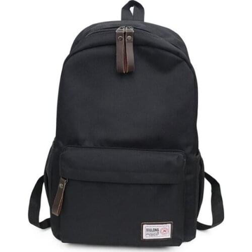 Unisex school bag black Fashion college student backpack ins wind large capacity backpack mens travel bag Teenage Girl Knapsack