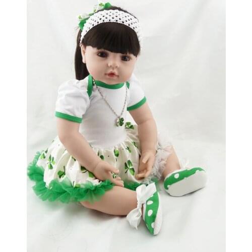 58cm Silicone Vinyl Toddler Baby Princess Doll Toys Girl Brinquedos Toy Child Kids Birthday Gifts Present Bedtime Play House Toy