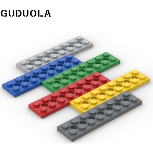 Guduola Building Block 3738 Technic Plate 2x8 with Holes Small particle MOC Assembly Brick Parts low Plate 20pcs/lot