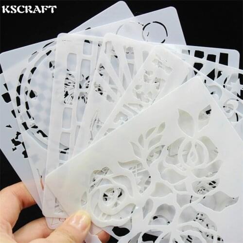 KSCRAFT 12pcs/set Layering Stencils for DIY Scrapbooking/photo album Decorative Embossing DIY Paper Cards Crafts